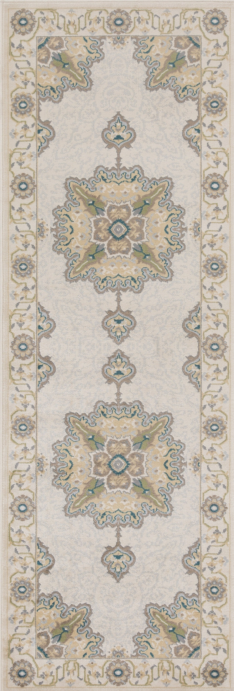 Edeline Medallion Oriental Indoor Area Rug - Soft Bohemian Style Carpet for Living Room, Bedroom & Dining Room Decor