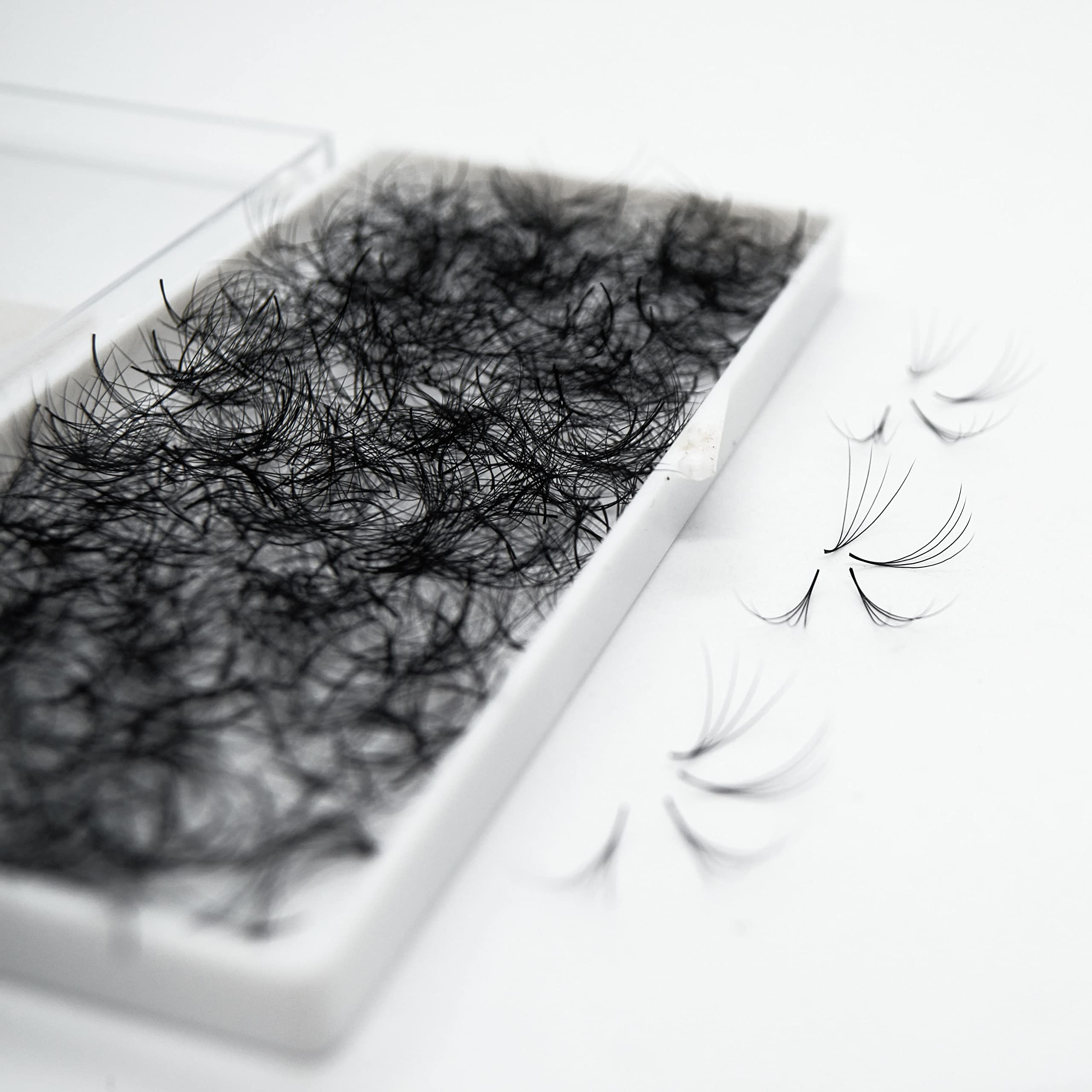 Premium 1000-Piece Handmade Eyelash Extension Fans Set - 3D/4D/5D/6D/7D/8D/10D Volume Lashes with 0.8mm Base (C-Curl) for Professional Salon & DIY Lash Artists
