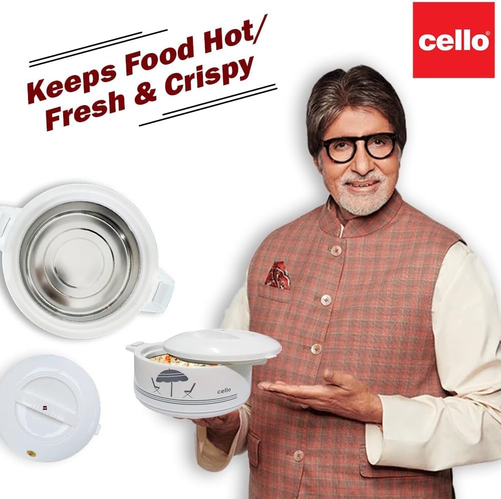 Cello Chef 1500 Deluxe Insulated Hot-Pot Casserole Warmer & Cooler - 1250ml Capacity | Portable Food Container for Picnics, Camping & Office Lunches | Keeps Meals Hot or Cold for Hours