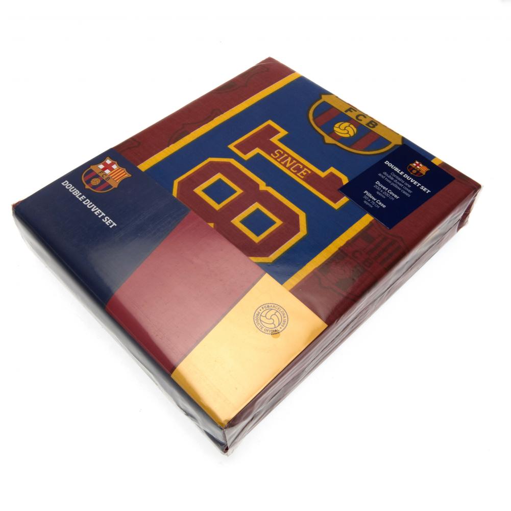 Barcelona Double Duvet Set - Queen Size Luxury Bedding - 100% Cotton Soft Comforter Cover - Perfect for Master Bedroom & Guest Room Decor