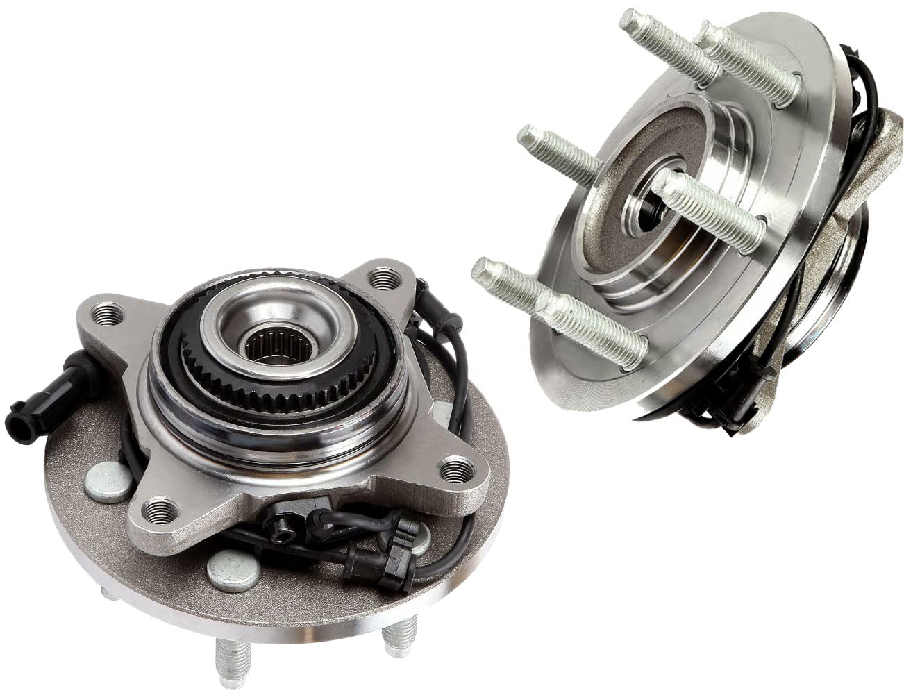 515043 Front Wheel Bearing Hub Assembly 4WD 6 Lug - Replacement for Ford Expedition & Lincoln Navigator with ABS - 2 Pack - Perfect for Off-Roading, Towing & Daily Driving
