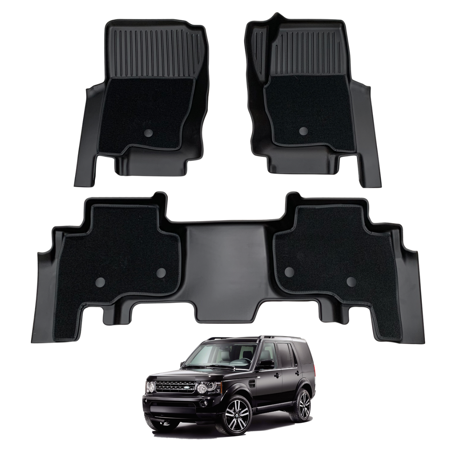 Premium Double Layer All-Weather Car Floor Mats for Land Rover Discovery 3 & 4 (2004-2017) - Heavy Duty Protection for Mud, Snow & Spills - Perfect for Off-Roading & Family Adventures