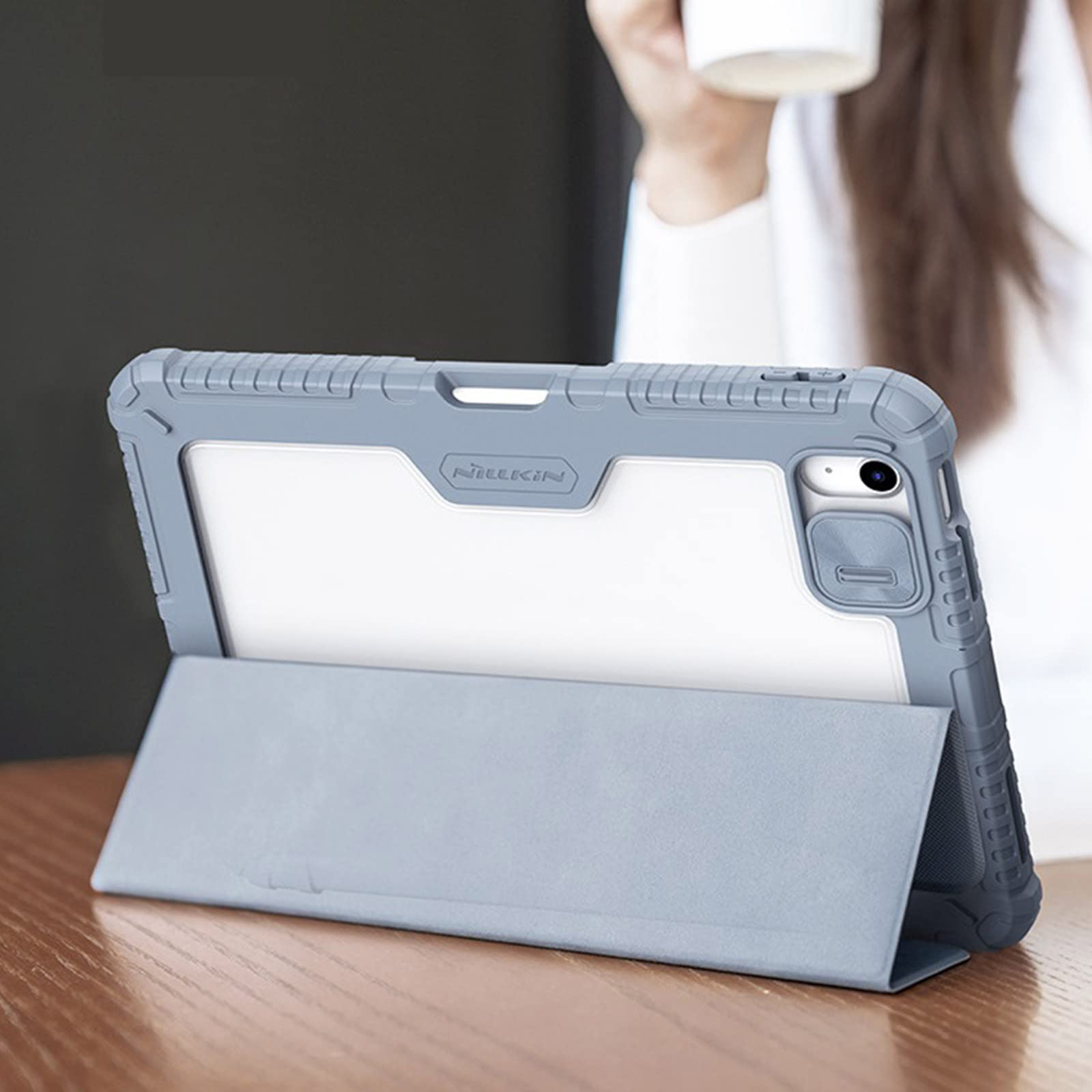 Premium TPU Back Cover Protective Case for iPad 10.9 (2022 Model) - Shockproof Slim Design with Slide Camera Protector & Apple Pencil Holder | Perfect for Work, Study & Travel Protection