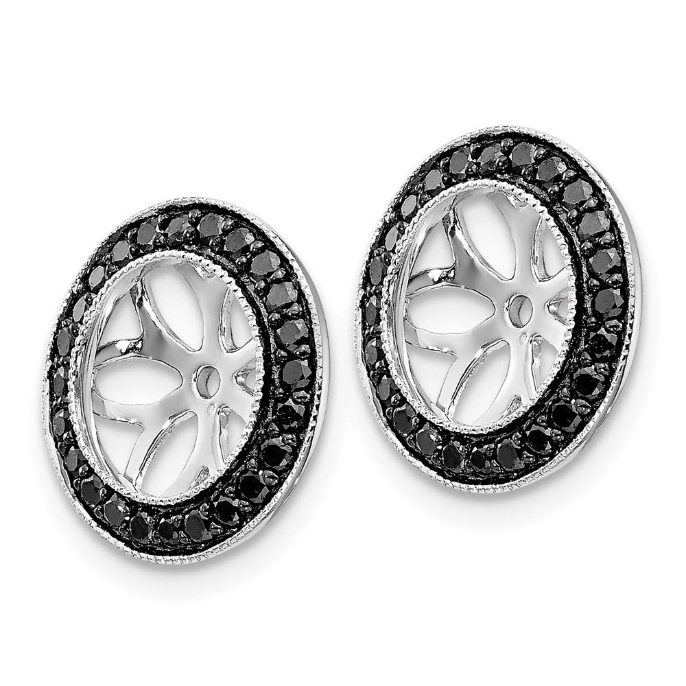 14K White Gold Diamond Earring Jackets for Women - Elegant Stud Enhancer Earrings for Everyday Wear & Special Occasions