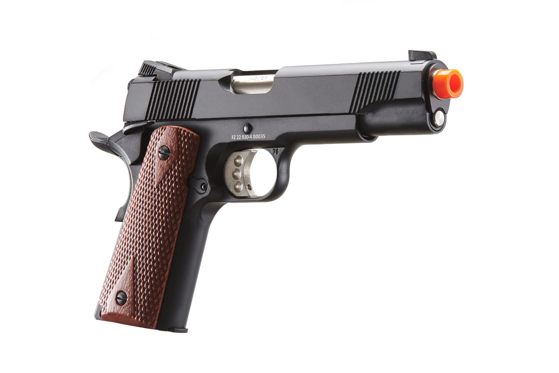 Full Metal R30-4 1911 Gas Blowback Airsoft Pistol - Black - High Performance Airsoft Gun for Training & Competition - Army Armament LT Series - Perfect for Tactical Games & Target Shooting