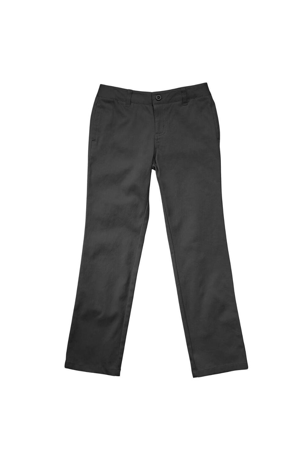 French Toast Girls' Adjustable Waist Stretch Twill Straight Leg Pants - Standard & Plus Sizes - Perfect for School Uniforms, Casual Wear & Playtime