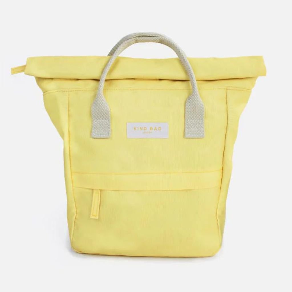 Kind Bags Hackney Mini Backpack - Waterproof Lightweight Crossbody Bag for Women & Girls, Buttercup Yellow - Perfect for Travel, School, Hiking & Daily Use
