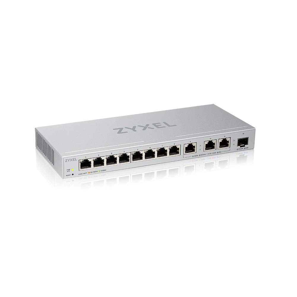 Zyxel XGS1250-12 12-Port Multi-Gigabit Web Managed Switch with 3x10G Ports & 1x10G SFP+ Slot - Ideal for Small Business Networks, Data Centers & High-Speed Connectivity