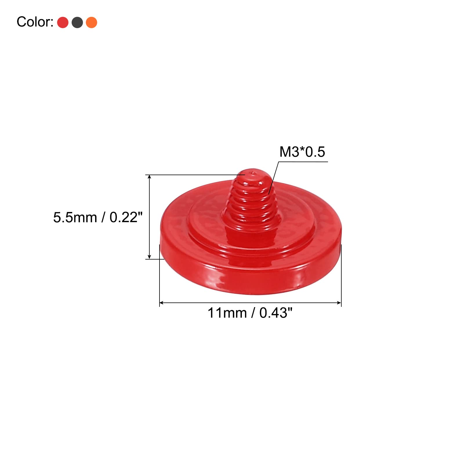 3 Pack Soft Shutter Release Button for Nikon Fujifilm Leica Cameras - Pure Copper Concave Design (Red/Black/Orange) - Perfect for DSLR Photography, Street Shooting & Travel Scenes