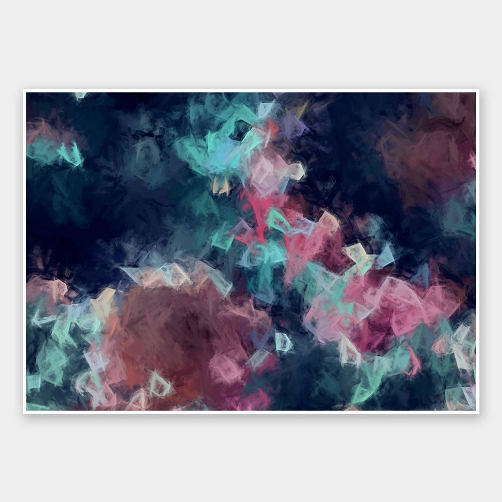 Diamond Storm Unframed Art Print - Modern Abstract Wall Decor for Living Room, Bedroom & Office | Perfect for Home & Office Decoration