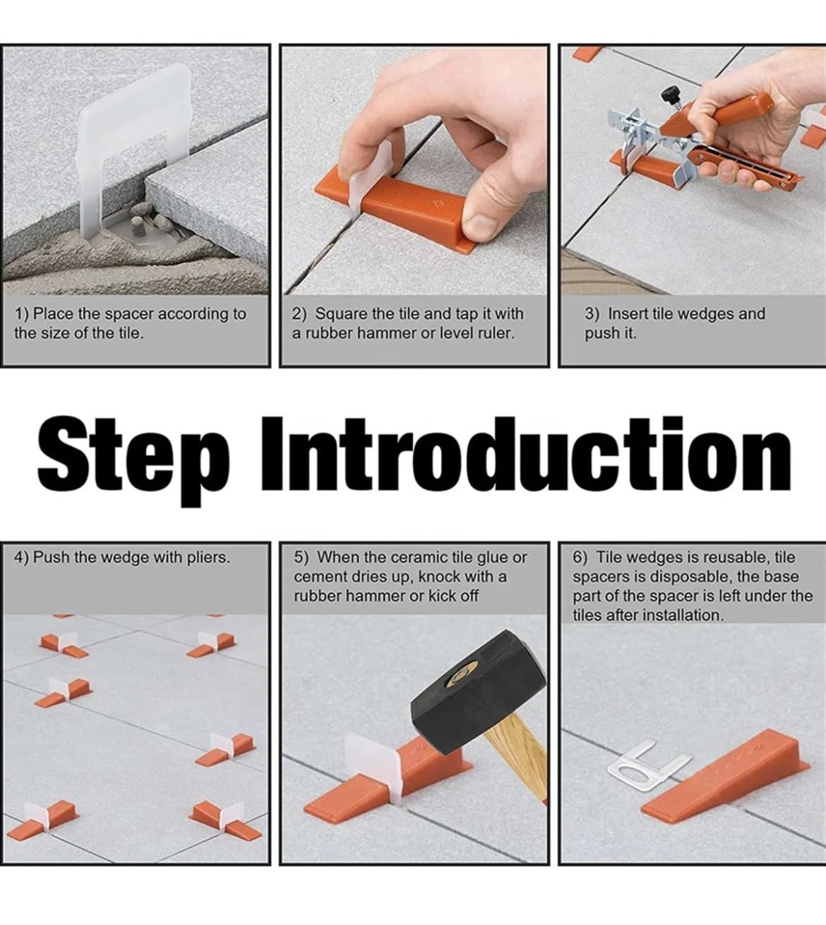 Professional Tile Leveling System Clips - 1/16