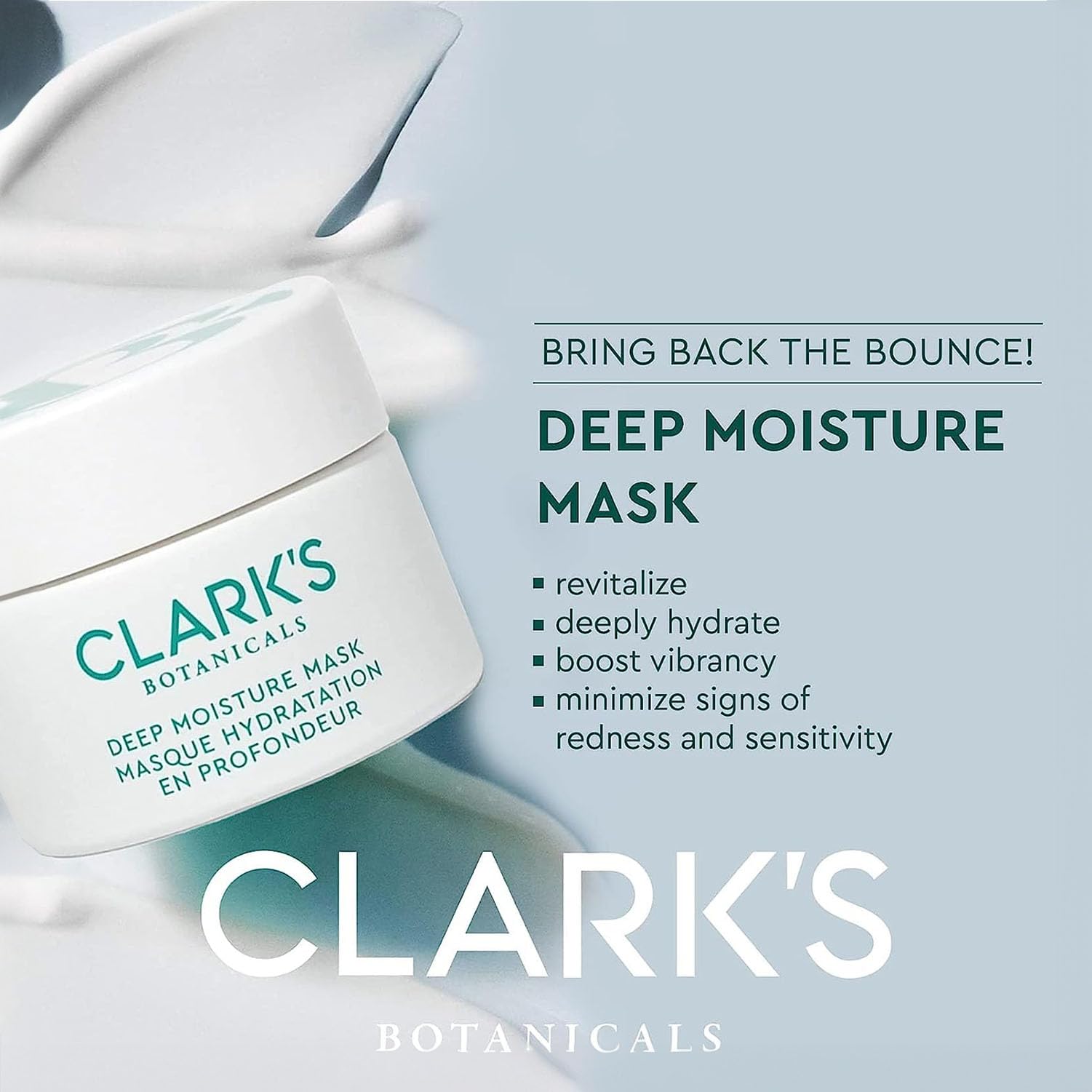 Clark's Botanicals Deep Moisture Mask & Ultra Rich Lip Balm Set - Hydrating Skincare Duo for Dry Skin, Redness Relief & Collagen Boost (1.7oz Mask + 0.14oz Lip Balm x2) - Perfect for Nighttime Routine & Winter Skin Care
