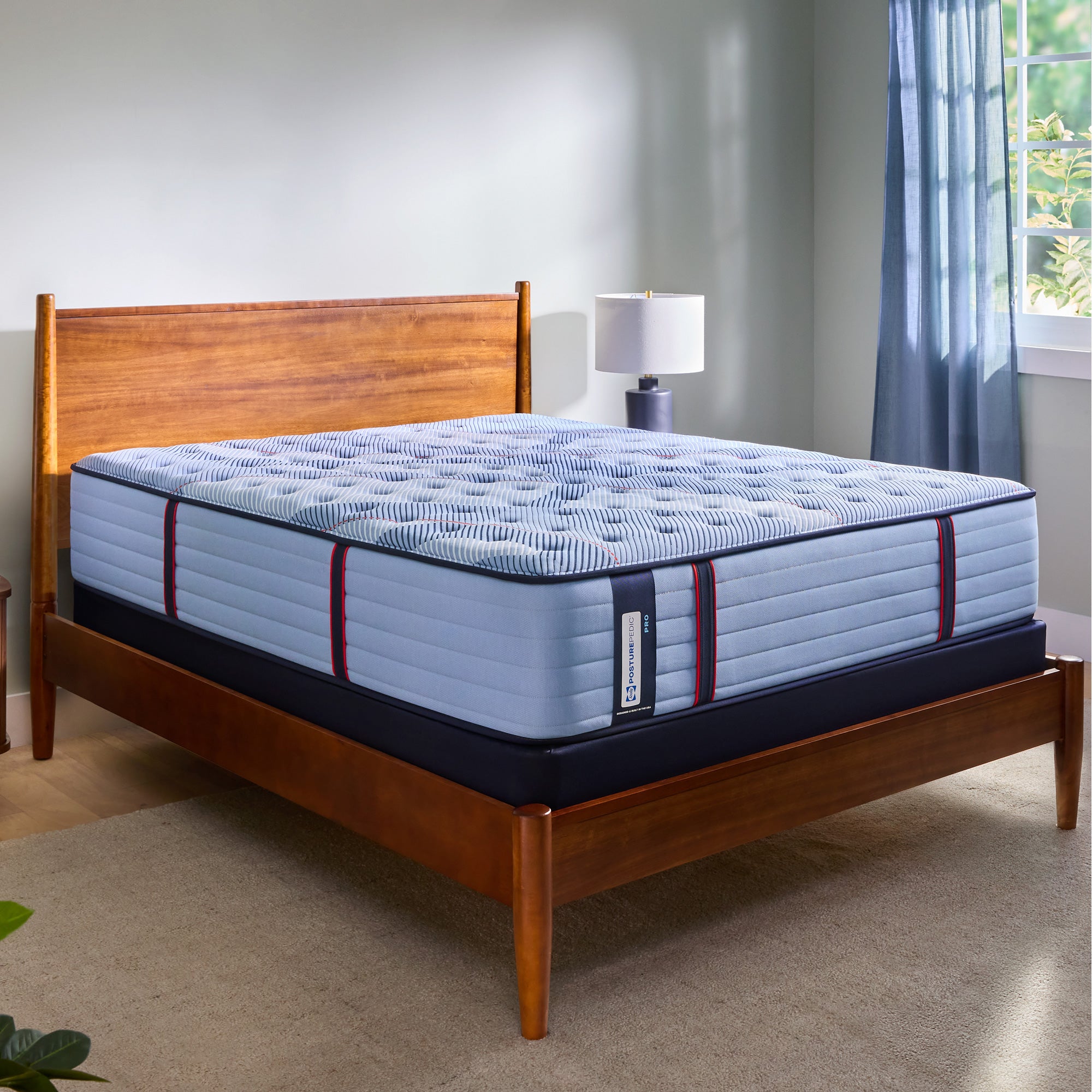 Sealy Posturepedic Pro Indianapolis Medium Firm Tight Top Mattress - Queen Size Bed for Back Pain Relief & Pressure Relief - Perfect for Master Bedroom, Guest Room & Apartment Sleeping