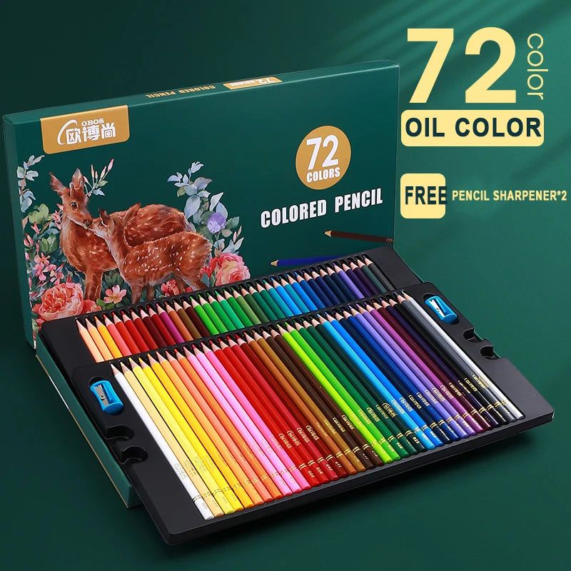 Premium Oil-Based Colored Pencils Set - 48 Vibrant Artist Pencils with Free Storage Case | Ideal for Sketching, Drawing & Professional Art Projects