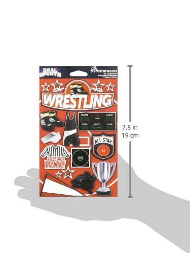 Reminisce Real Sports Dimensional Cardstock Stickers - Wrestling Theme for Scrapbooking, Card Making & DIY Crafts | Perfect for Sports Fans & Collectors