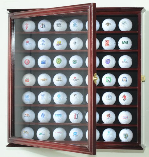 49 Golf Ball Display Case Cabinet Wall Rack Holder with 98% UV Protection & Lockable - Perfect for Home, Office, or Golf Club Decor & Storage