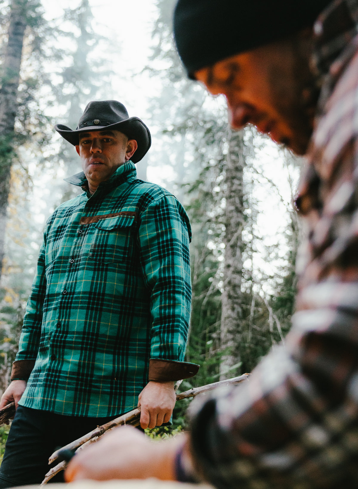 Men's Forever Flannel Shirt - Soft & Comfortable Green Plaid Shirt for Casual Wear & Outdoor Activities