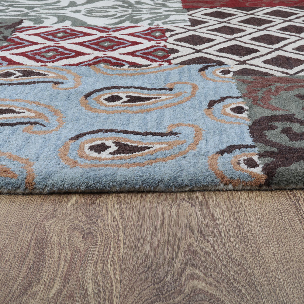 Hand Tufted Icelandic Poppy Rug - Soft Bohemian Wool Area Rug for Living Room, Bedroom & Nursery Decor