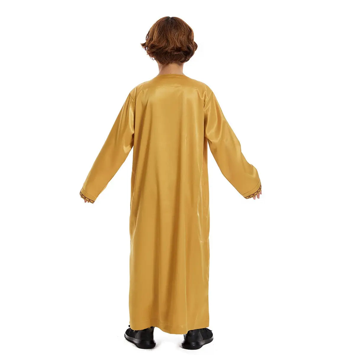 Traditional Middle Eastern Arab Boy Thobe Thawb with Tassel - Islamic Eid & Wedding Outfit for Kids - Perfect for Special Occasions & Cultural Events