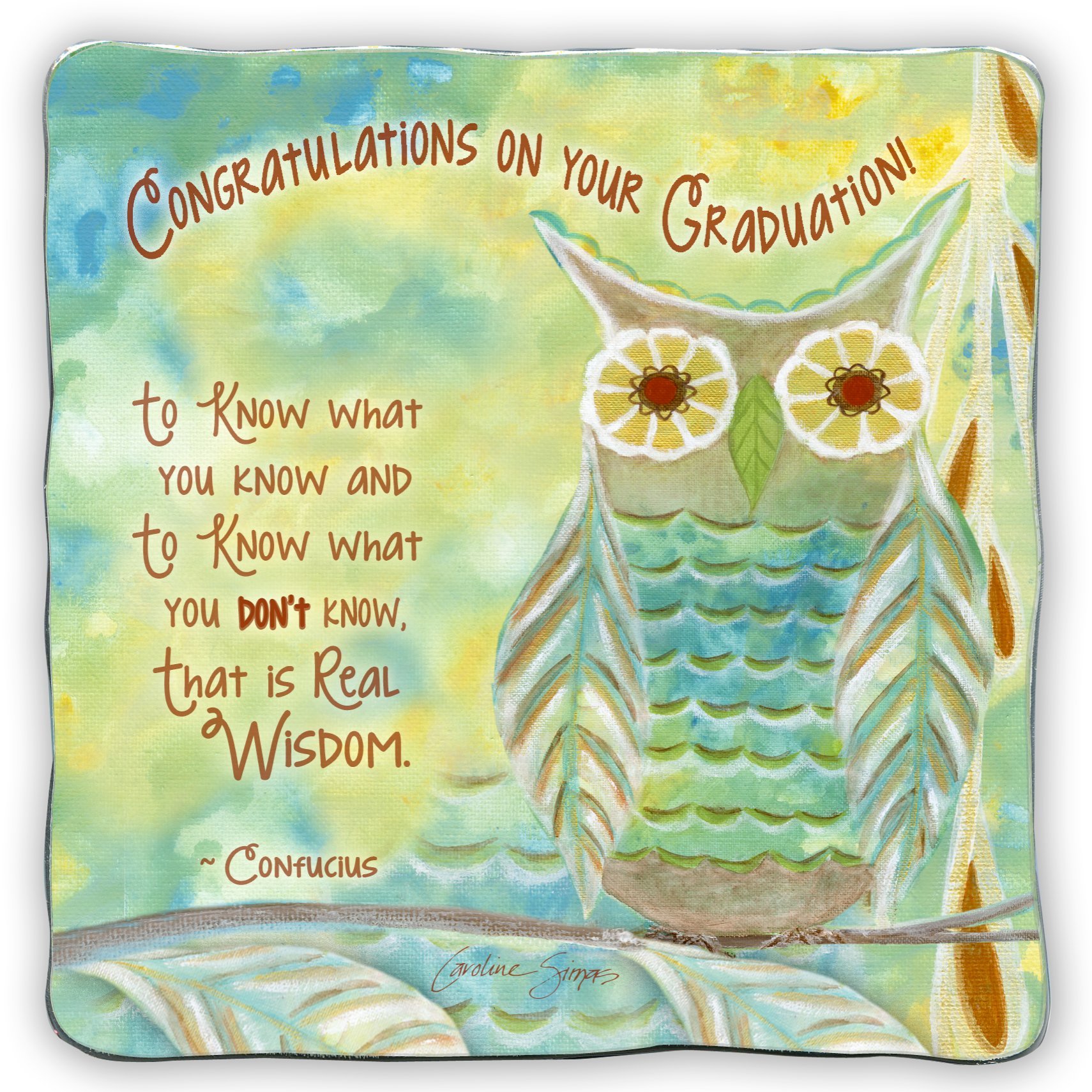 Graduation Plaque - Abbey & CA Gift Multicolored Cathedral Art for Graduates | Perfect Graduation Gift for High School & College Students