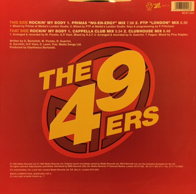 49ers & Ann Marie Smith - Rockin' My Body (12