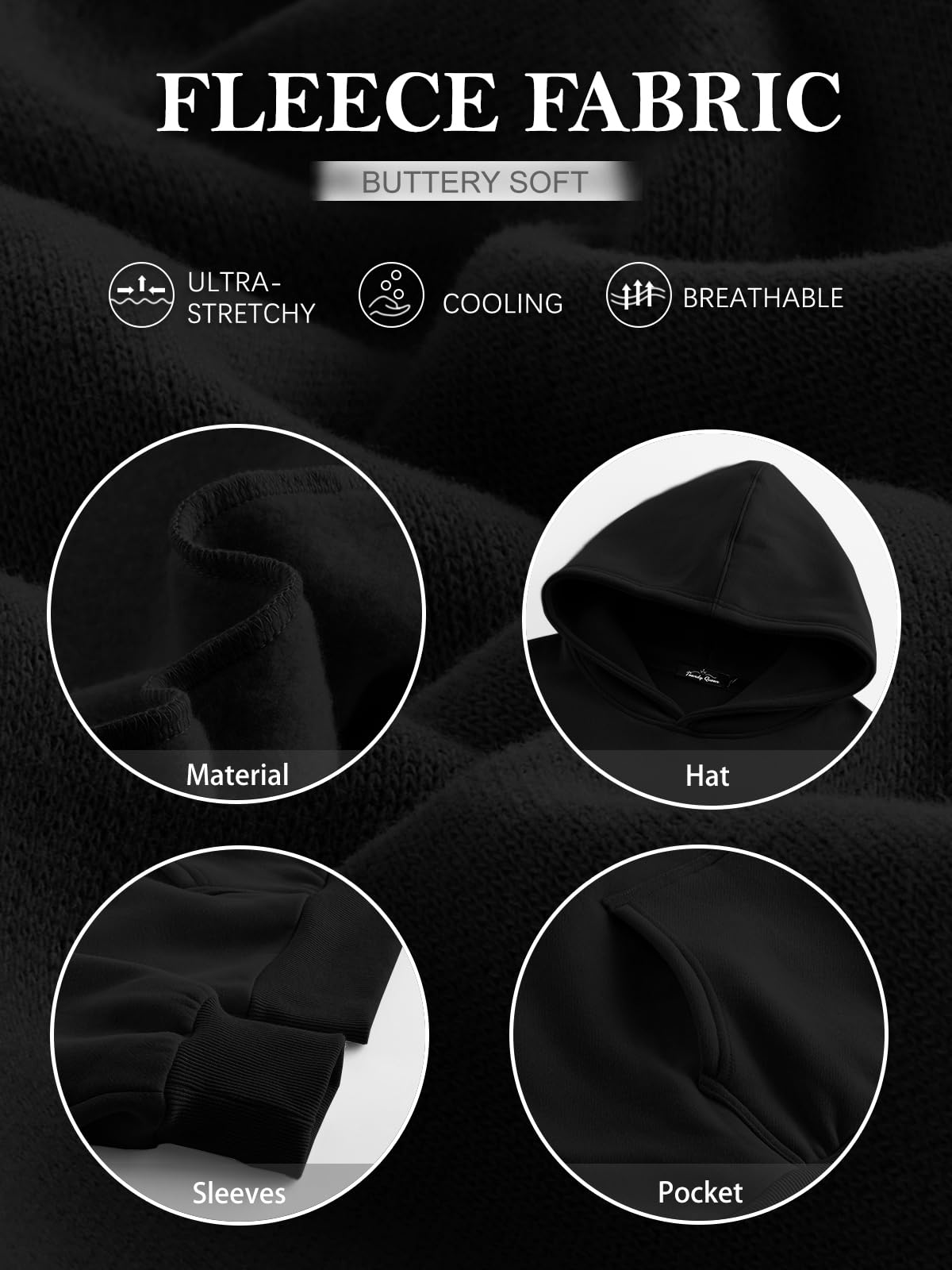 Trendy Queen Women's Oversized Fleece Hoodie - Soft Pullover Sweatshirt for Spring/Fall/Winter 2025 | Cozy Loungewear, Casual Streetwear & Athleisure Outfits