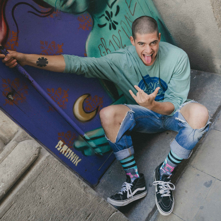 American Socks Signature Noosa Mid High Crew Socks - Comfortable & Stylish for Running, Hiking & Everyday Wear
