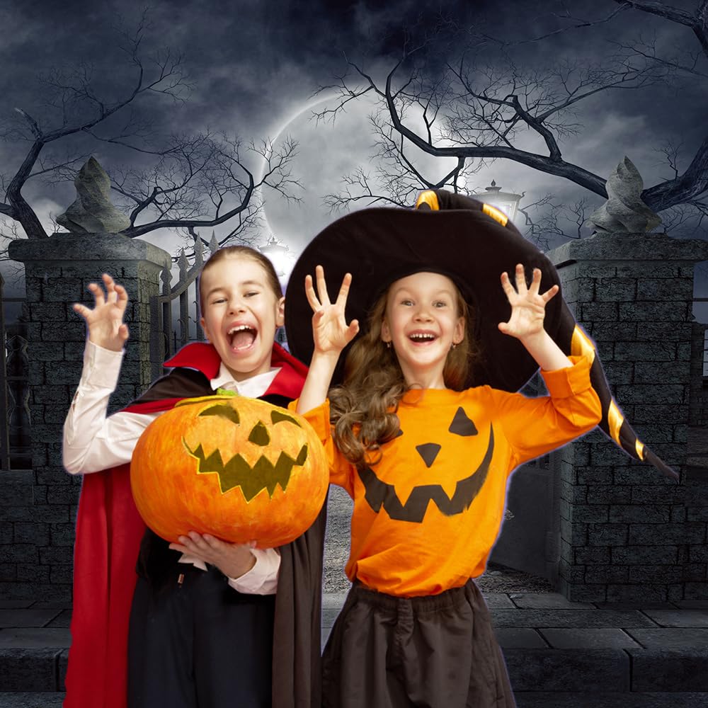CHAIYA 8x8ft Halloween Photography Backdrop - Nightmare Before Christmas Theme with Zombie Decor for Photo Booth, Party & Home Decor | Perfect for Halloween Parties, Themed Events & Spooky Photo Shoots