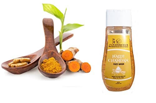 6RCosmetics Haldi & Chandan Face Wash for Dry Skin - Ayurvedic Turmeric & Sandalwood Cleanser for Women - Hydrating & Brightening Daily Skincare for Glowing Complexion
