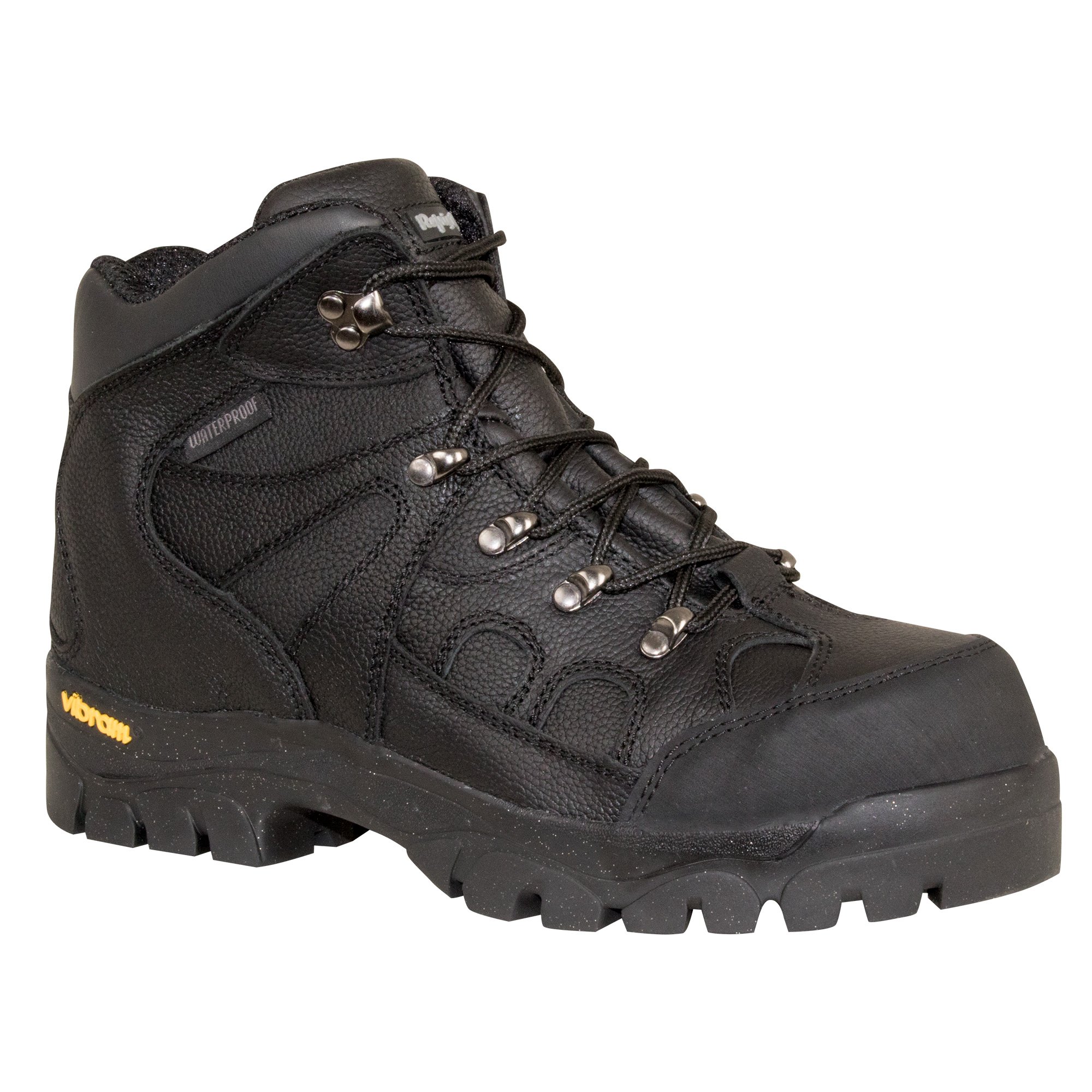 RefrigiWear Men's EnduraMax Insulated Waterproof Leather Work Boots - Warm Winter Safety Footwear for Construction & Outdoor Jobs