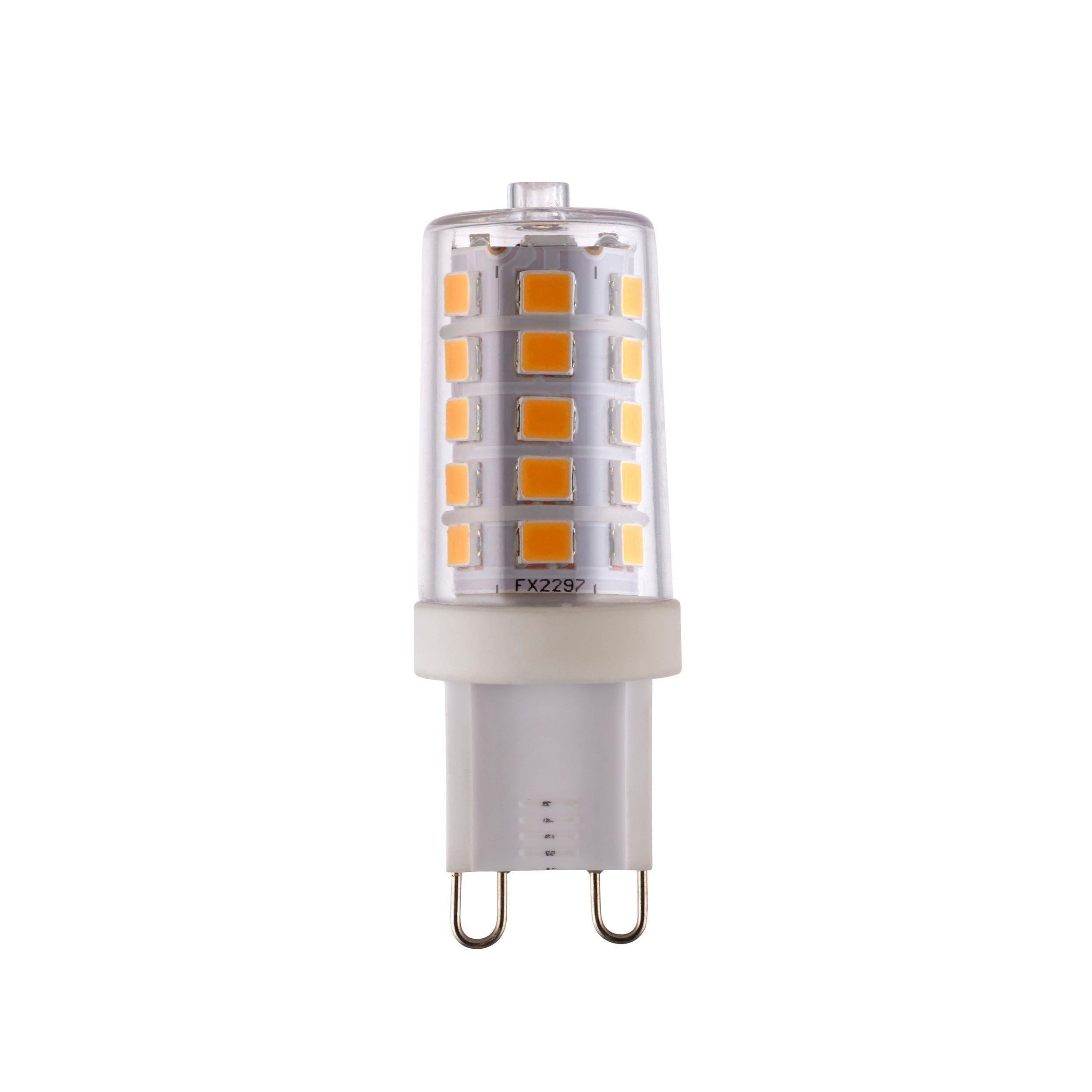 3-Pack G9 LED SMD Dimmable Light Bulbs 3.7W Warm White 2700K - Perfect for Chandeliers, Pendant Lights & Decorative Fixtures