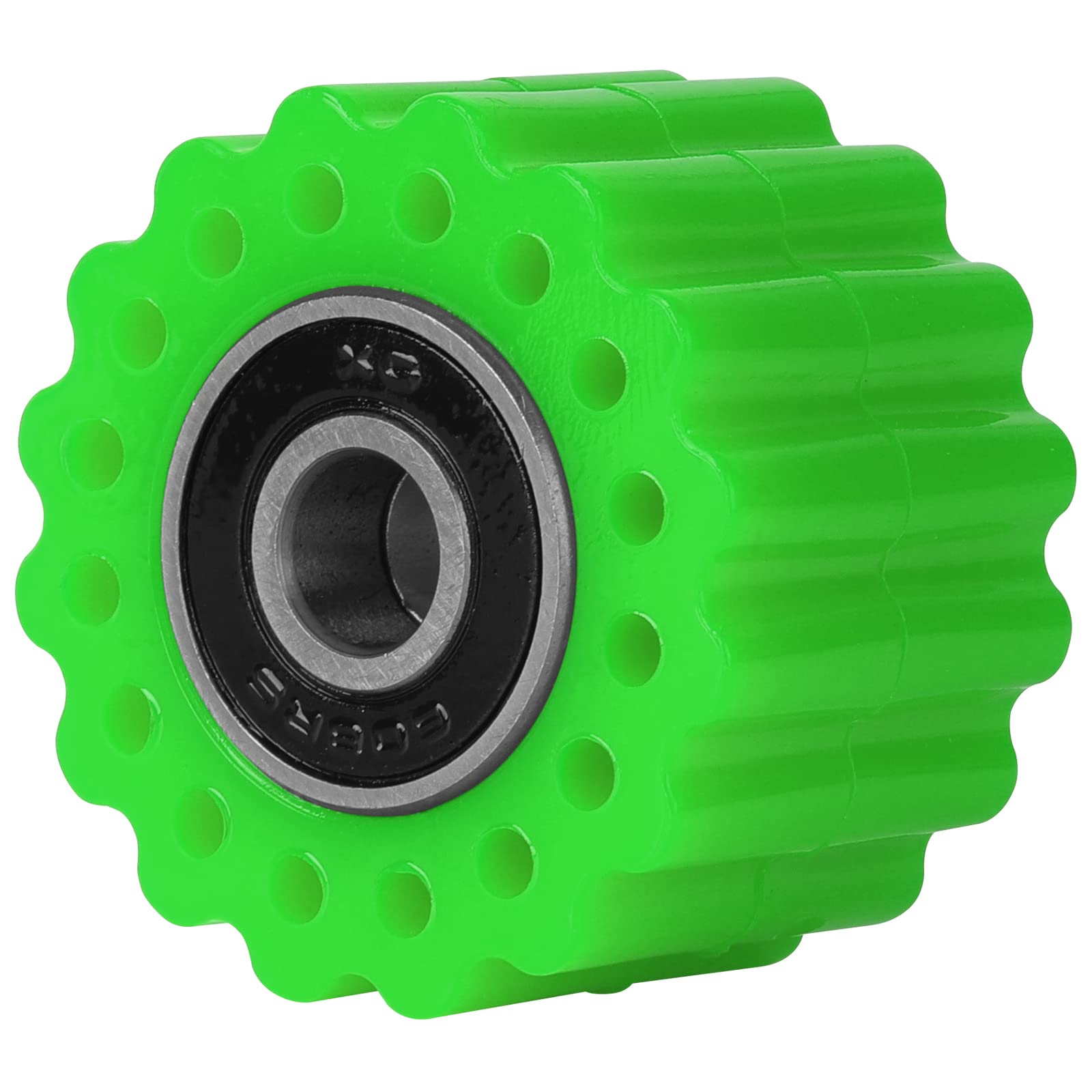 Universal 10mm Motorcycle Idler Sprocket - ATV/Dirt Bike Chain Tensioner for Pit Bikes & Mini Bikes (Green)
