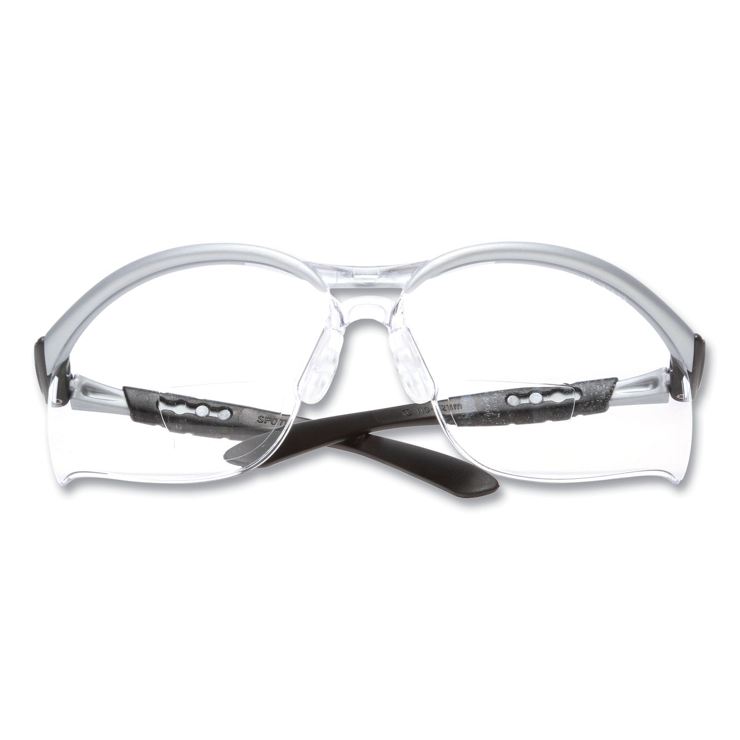 3M™ BX Molded In Diopter Safety Glasses - 2.0+ Diopter Strength, Silver/Black Frame, Clear Lens - Protective Eyewear for Construction, Woodworking & DIY Projects