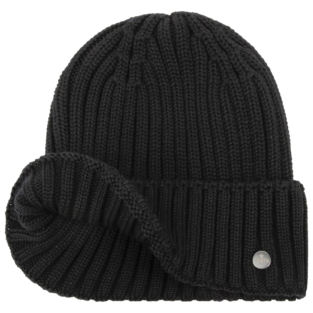 Lierys Merino Wool Rib Knit Beanie - Soft Winter Hat for Men & Women - Perfect for Skiing, Hiking & Cold Weather Activities