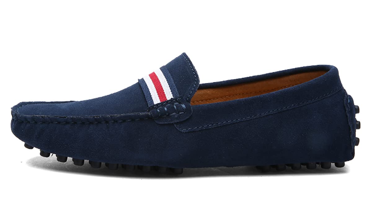 **Santimon Men's Penny Loafers - Suede Leather Slip-On Driving Shoes for Casual, Wedding & Prom | Comfortable Moccasins for Work, Office & Daily Wear**