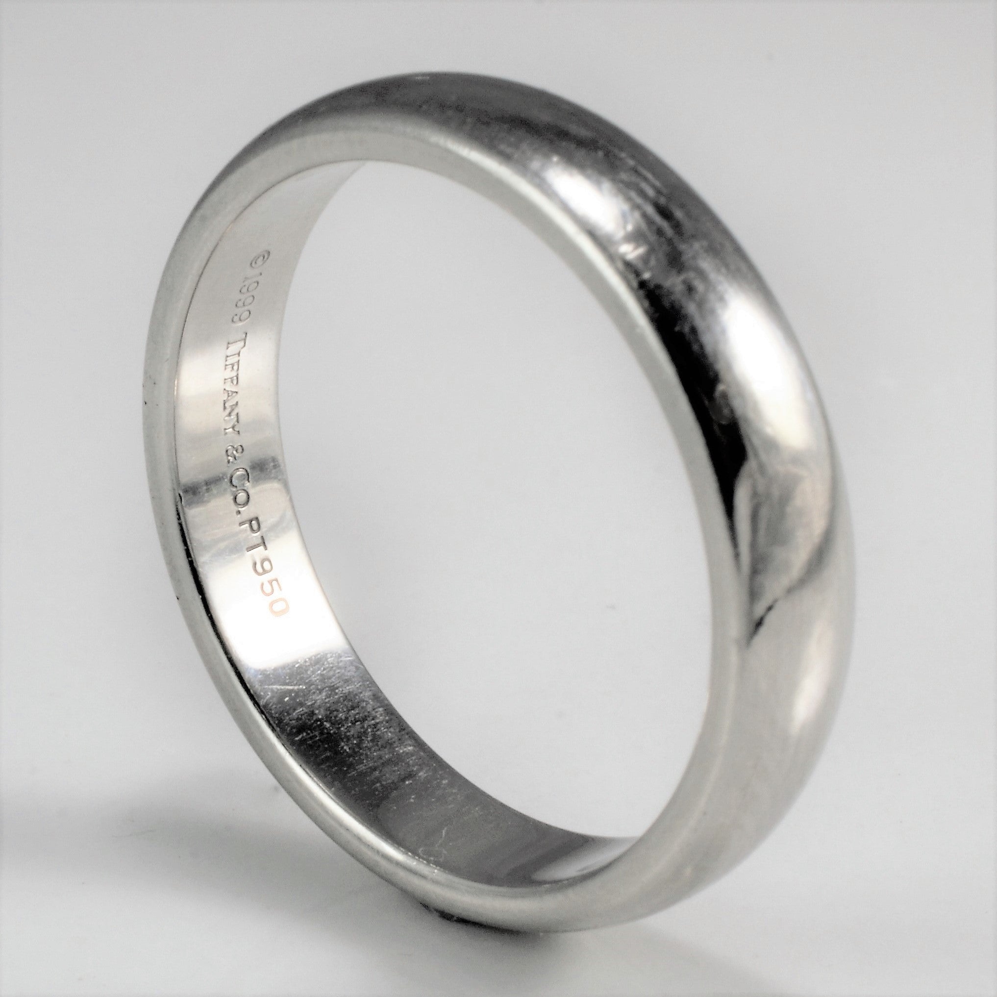 Tiffany & Co. Platinum Wedding Band Ring - Size 9.25 - Elegant & Timeless Jewelry for Men & Women - Perfect for Engagement, Wedding & Anniversary Gifts