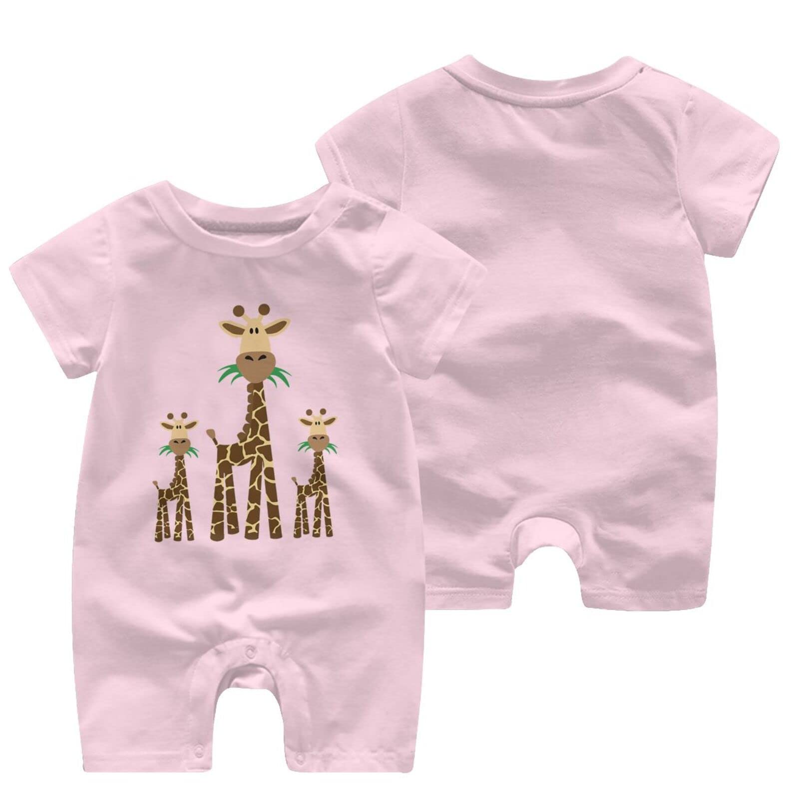 Adorable Giraffe & Baby Giraffe Romper Jumpsuit for Newborns - Short Sleeve Bodysuit Outfit for Baby Girls & Boys | Perfect for Photo Shoots, Playtime & Everyday Wear