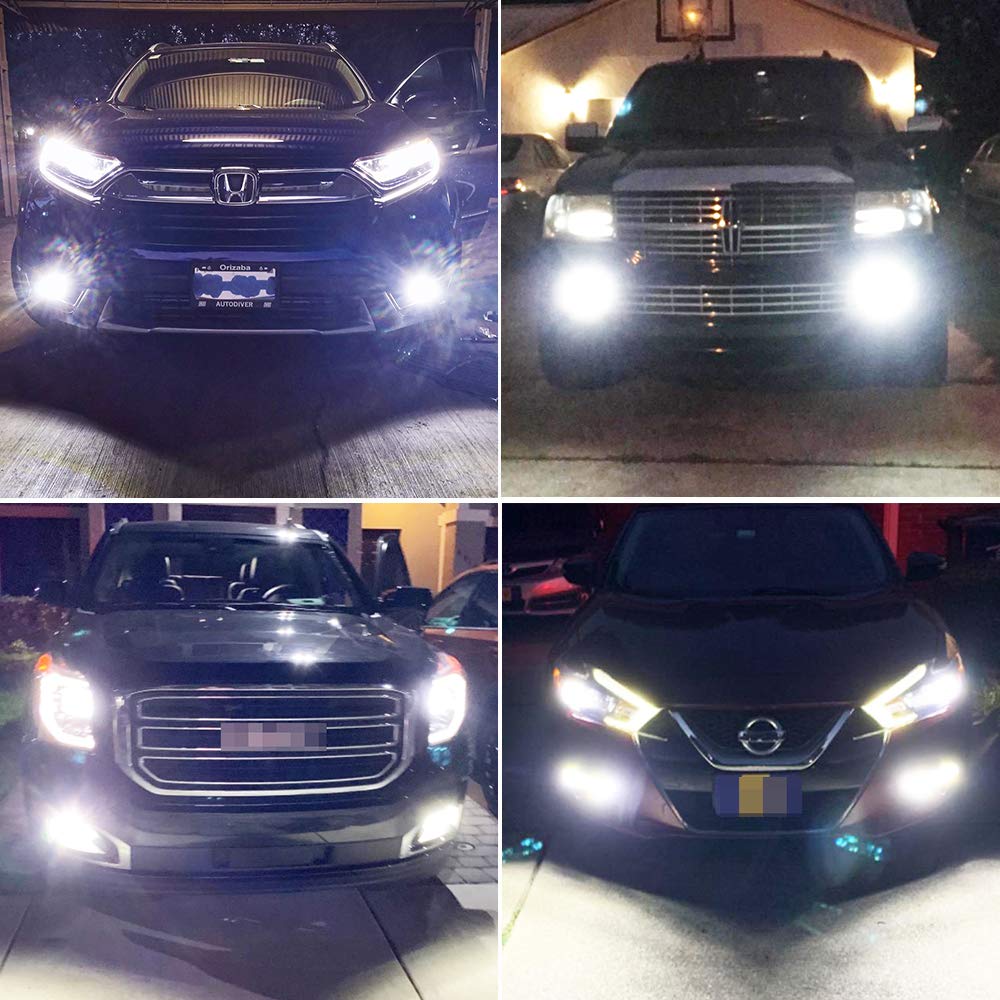 AUXLIGHT 9006 LED Fog Light Bulbs - 2400 Lumens Super Bright HB4 9006LL 9006XS Replacement - 6000K Xenon White - Perfect for Cars & Trucks - Enhanced Visibility in Fog, Rain & Night Driving