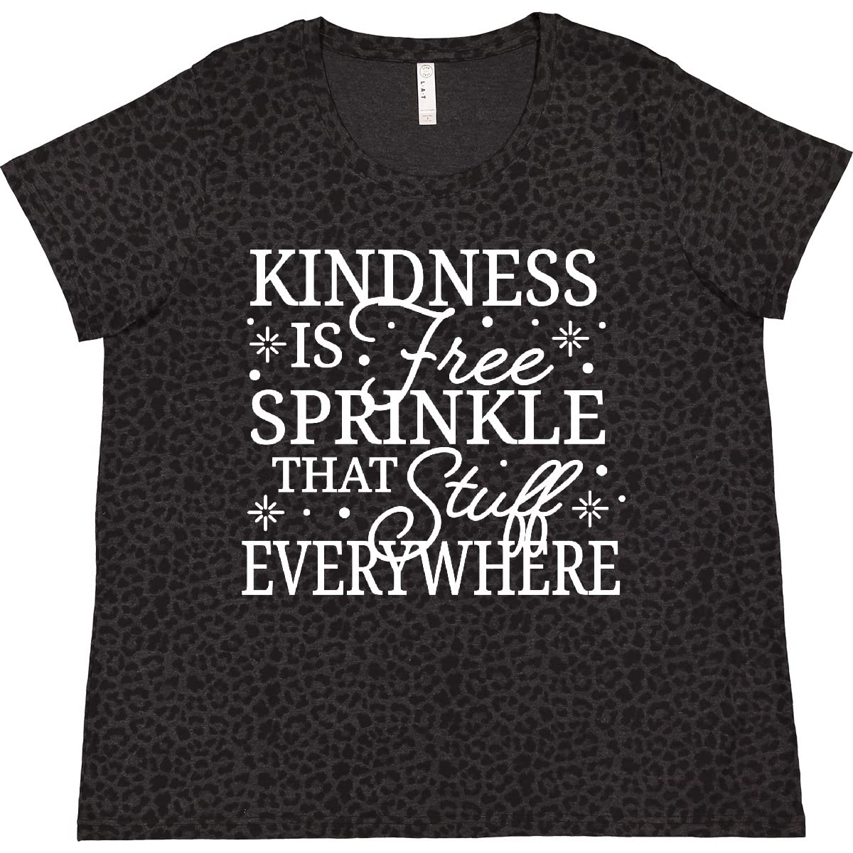 Inktastic Kindness is Free Sprinkle That Stuff Women's Plus Size T-Shirt - Comfortable Casual Wear for Everyday Outfits & Inspirational Gifts
