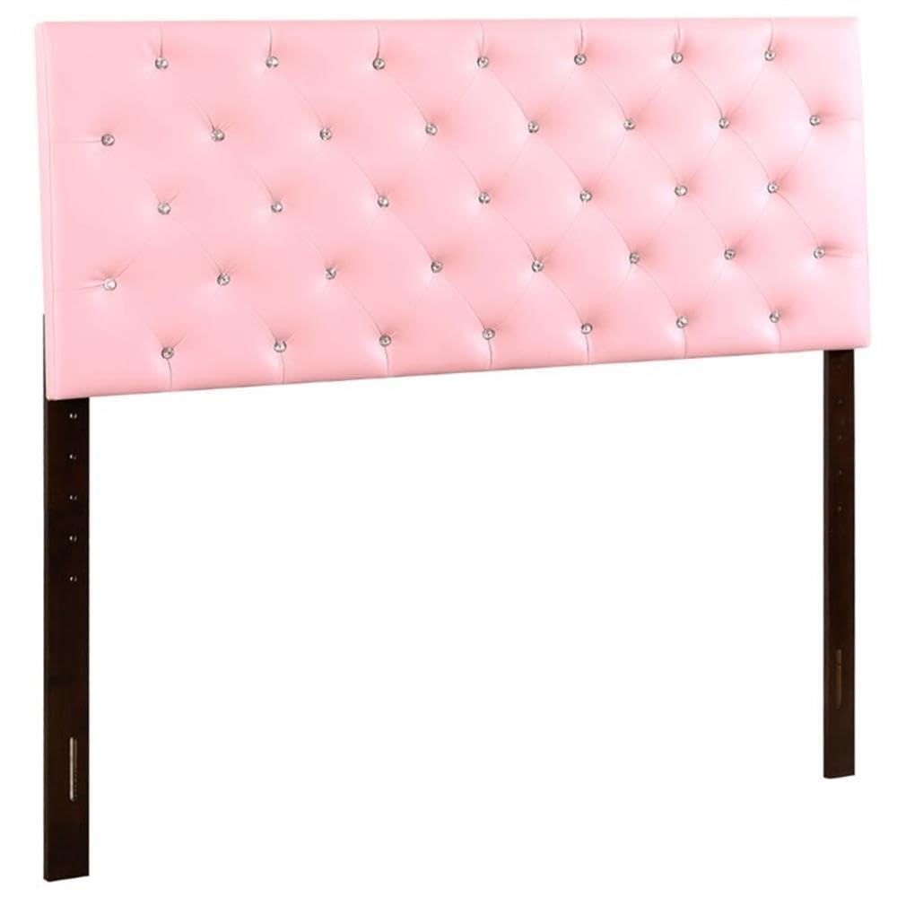 Glory Furniture Super Nova Faux Leather Upholstered Full Headboard in Pink - Luxurious Bedroom Decor for Modern Homes & Guest Rooms