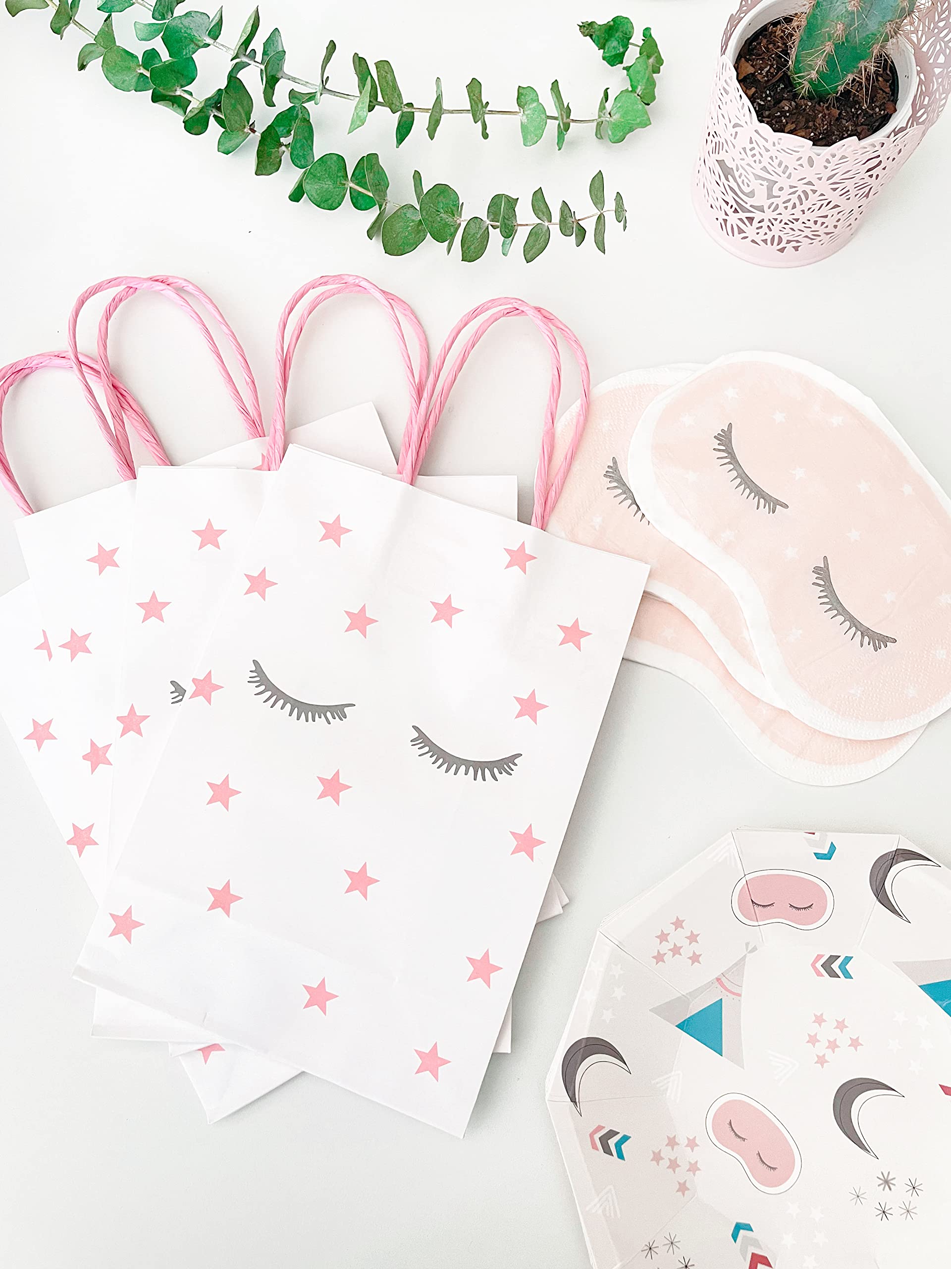 Premium Sleepover Napkins Set of 16 - Soft Paper Napkins for Slumber Parties, Teepee Decorations & Sleep Mask Themed Gatherings - Perfect for Kids' Sleepovers, Birthday Parties & Cozy Movie Nights