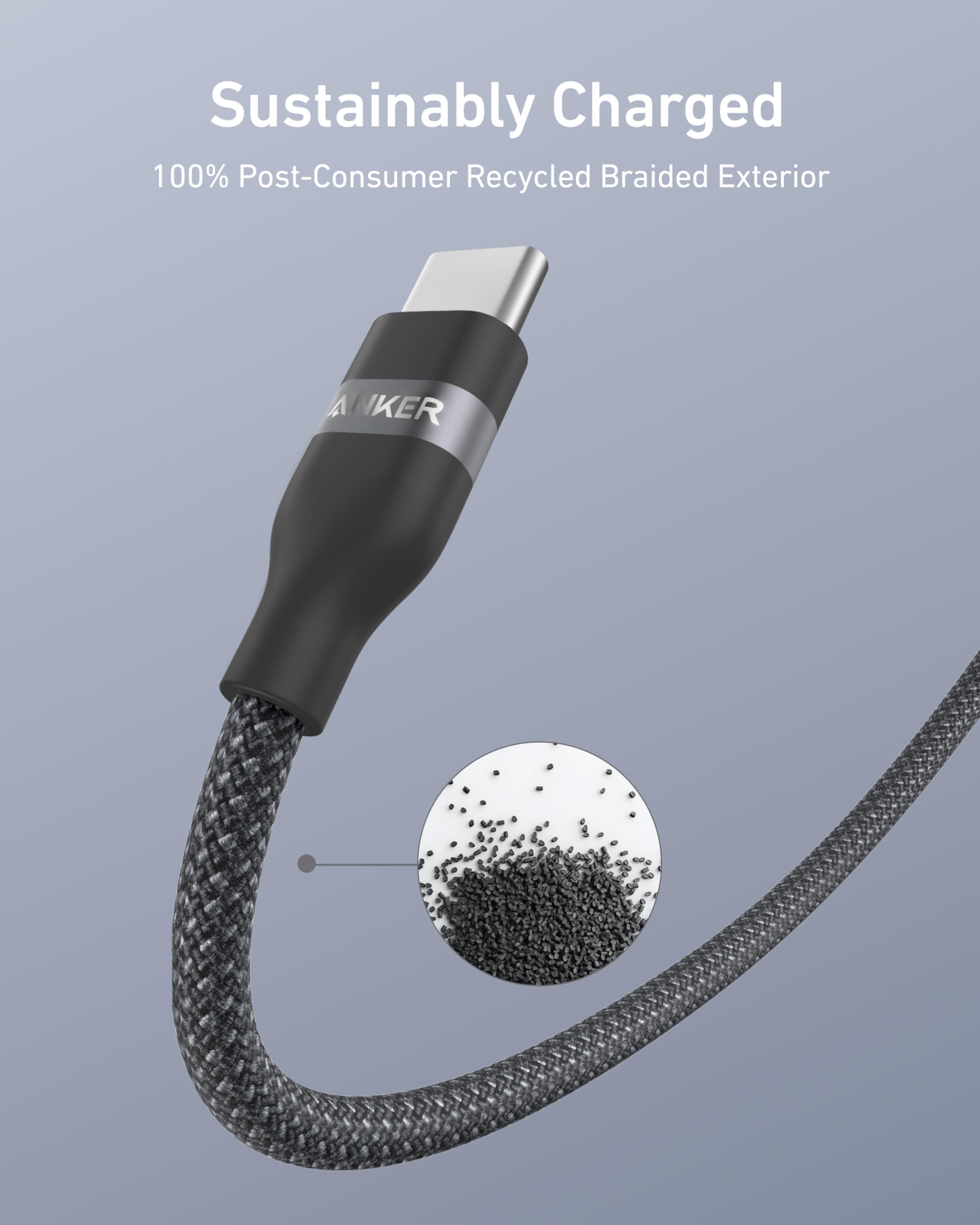 Anker USB C to Lightning Cable 3FT - Braided Fast Charging Cord for iPhone 14/13/12/11/X/8 & More | Durable Nylon Design | Perfect for Home, Office & Travel Charging