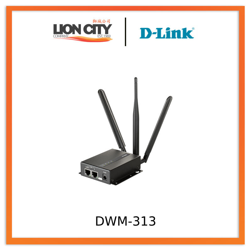 D-Link DWM-313 4G LTE M2M Router - High-Speed Wireless Internet for Remote Monitoring & IoT Devices | Perfect for Industrial Automation, Smart Homes & Business Networks