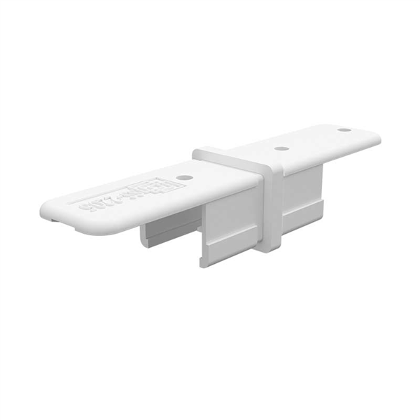 White NANORAIL 25X21MM JOINER - Aluminum Alloy Connector for DIY Furniture, Shelving & Cabinet Assembly - Perfect for Home Office, Kitchen & Closet Organization
