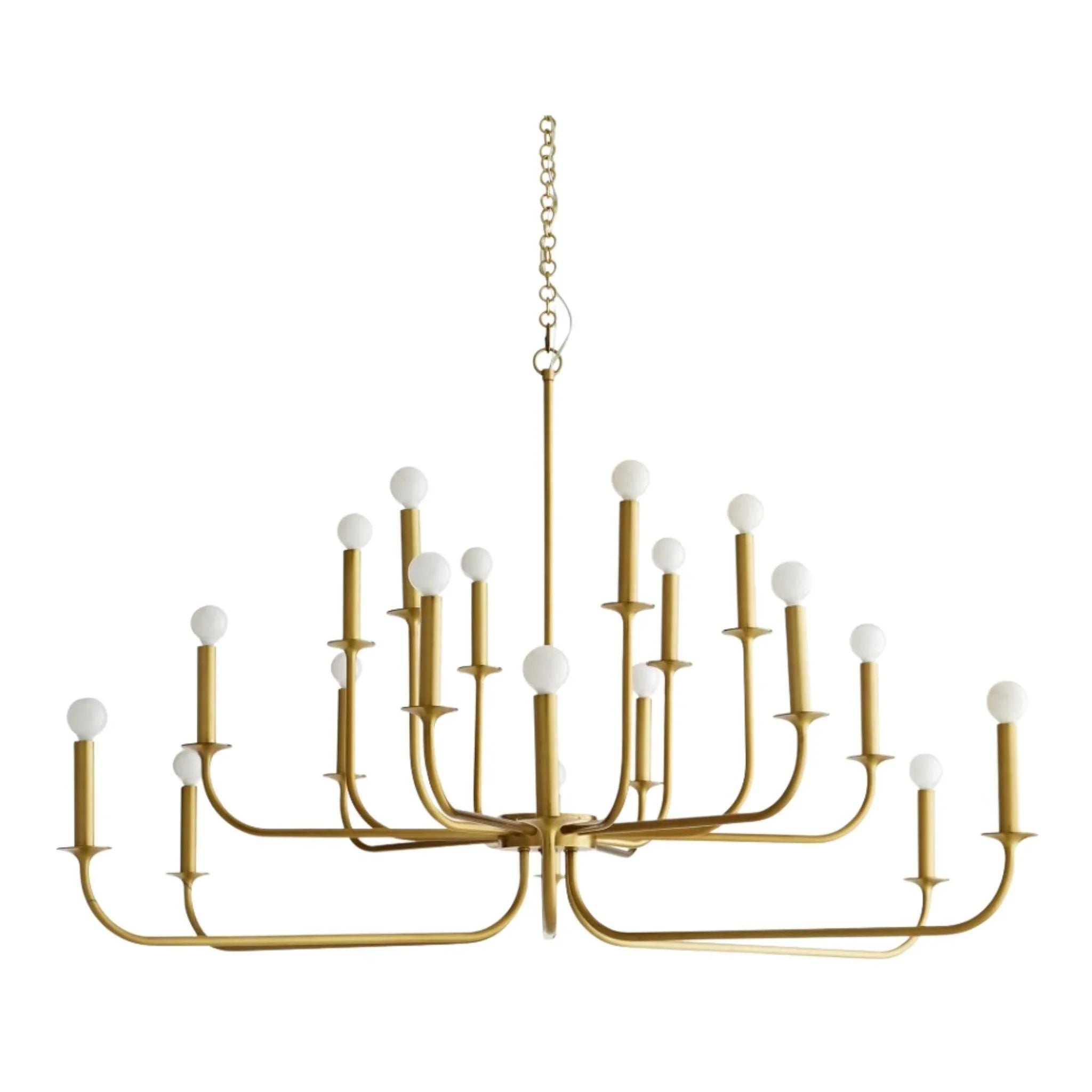 Breck Large Chandelier - Elegant Crystal Ceiling Light Fixture for Dining Room, Living Room & Bedroom | Modern Home Decor Lighting