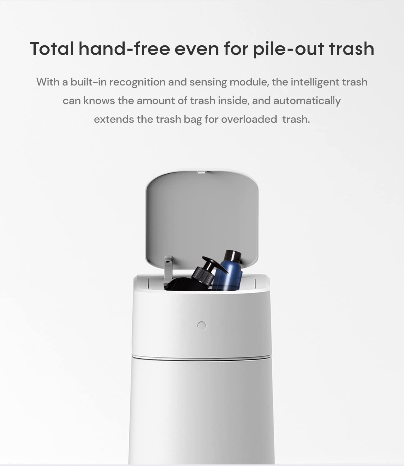 TOWNEW T3 Slim Automatic Infrared Motion Sensor Trash Can with Lid - 3.4 Gallon Touchless Self-Sealing Waterproof Garbage Bin for Bathroom, Kitchen & Office - Includes White Refill Ring (Up to 20 Bags) - Perfect for Hands-Free Waste Disposal & Hygiene Maintenance