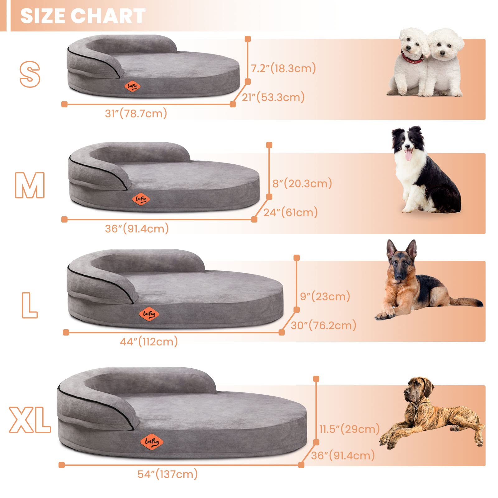 Orthopedic Memory Foam Dog Bed - Waterproof, Washable Cover & Non-Slip Bottom - Large 44x30x9 Inch Oval Pet Bed for Medium to Large Dogs - Perfect for Arthritis Relief & Comfortable Sleeping in Living Room, Bedroom or Kennel
