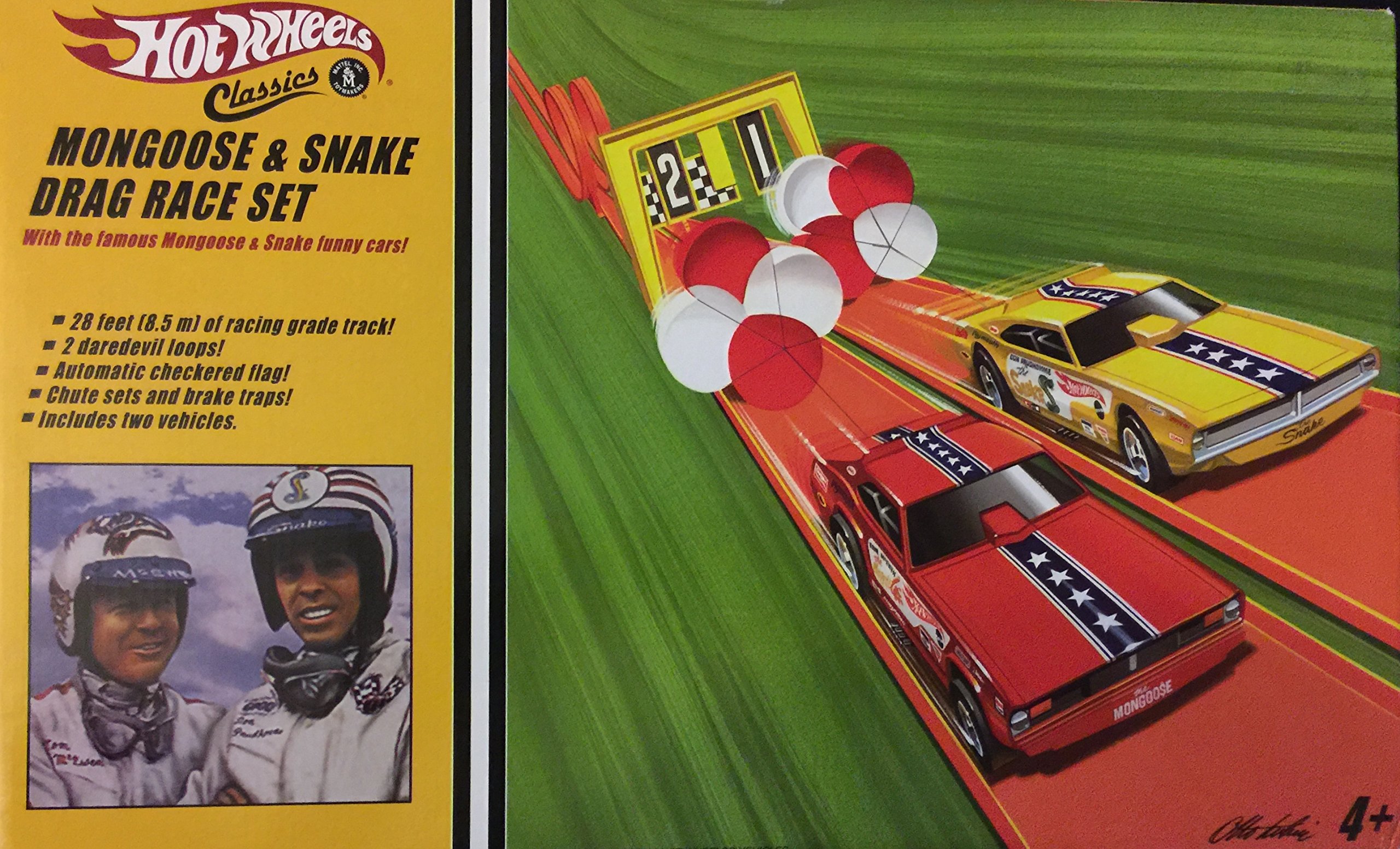 Hot Wheels Classics Mongoose & Snake Drag Race Set - Die-Cast Toy Cars for Kids & Collectors - Perfect for Racing, Playtime & Display