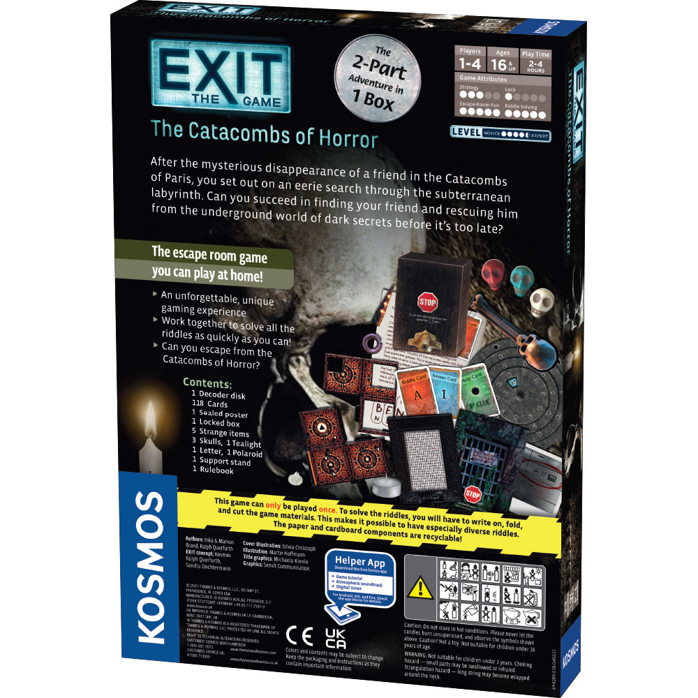 EXIT: The Catacombs of Horror - Escape Room Board Game | Strategy Puzzle Adventure for Adults & Teens | Perfect for Game Nights & Team Building Activities