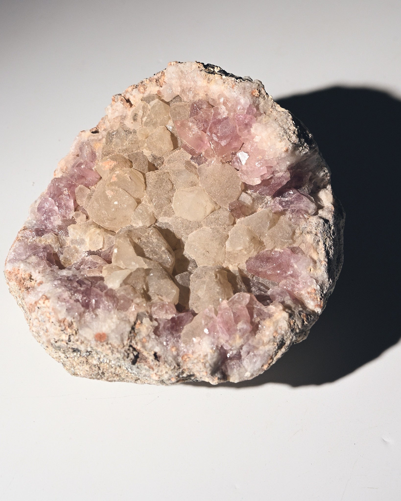 Natural Pink Amethyst Geode - 4 Inch Healing Crystal for Meditation, Home Decor & Spiritual Gifts | Perfect for Yoga Spaces, Office Desk & Reiki Energy Work
